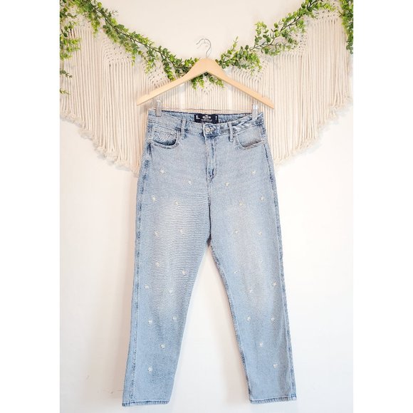 Hollister Daisy Print Mom Jeans 
